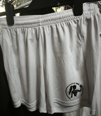 Pantaloni Scurți Sport Damă "I CAN DO IT" - Alb